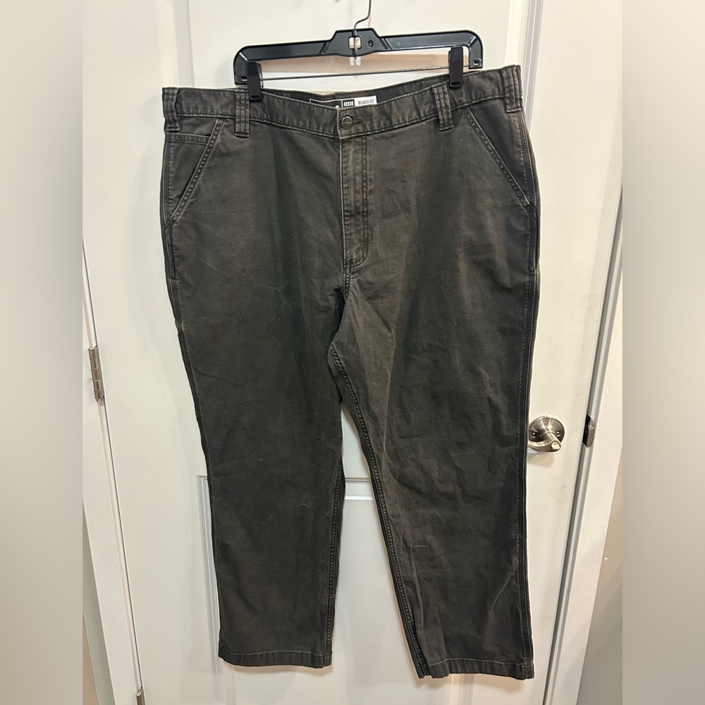 Carhartt Relaxed Fit Work Jeans Men’s 42x30 Black Canvas Utility Pants Durable
